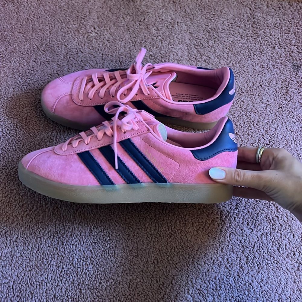 Brand New Pink/Navy Adidas Gazelle Sneakers